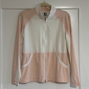 Women's Pink and White sports golf zip up Jacket
